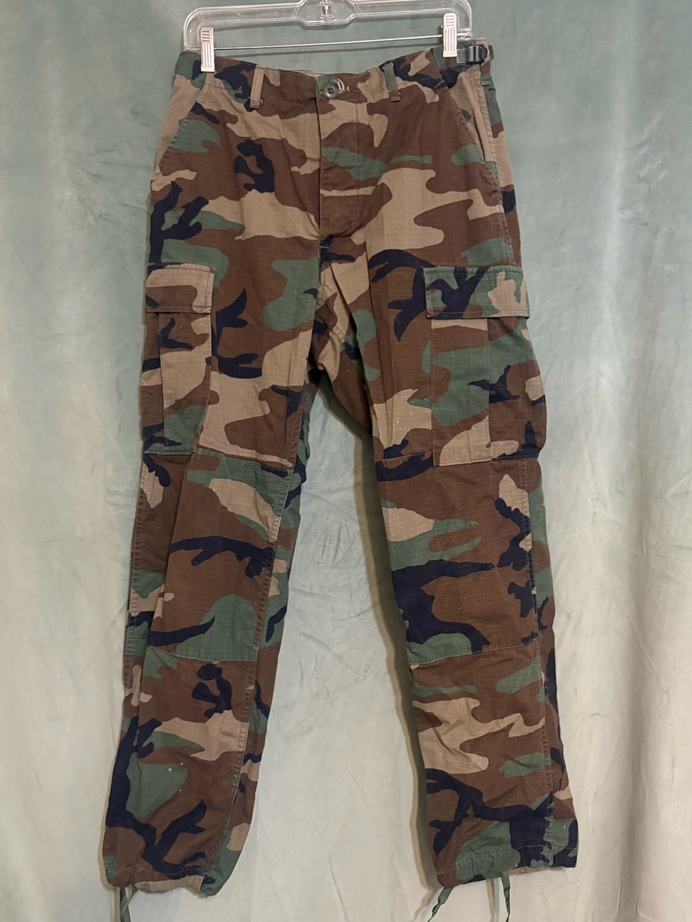 Men's Camouflage Vintage Cargo Pants - Green/Brown Camo 🌵Small